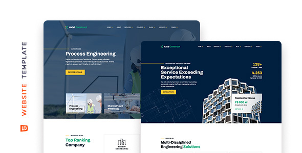 Axial – Construction Company Website Template