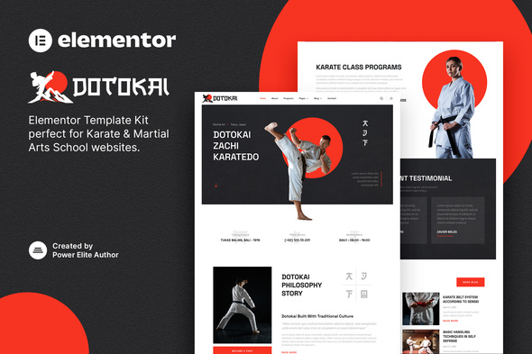 Dotokai – Karate & Martial Arts School Elementor Template Kit