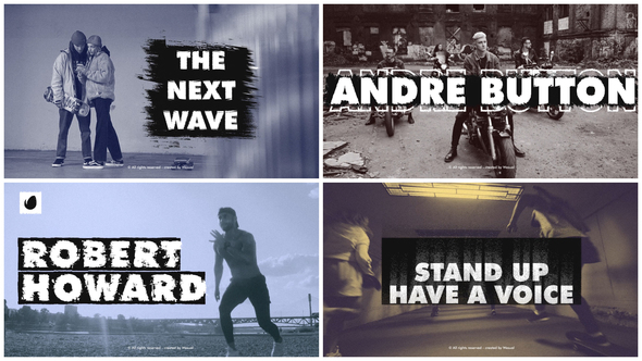 Glitch Typography Titles template preview