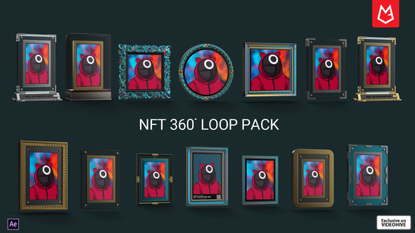 NFT 360 Rotation Loop Pack Product Promo template preview