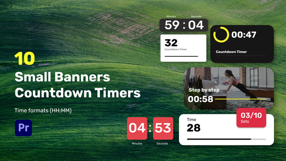 Small Banners Countdown Timers for Premiere Pro