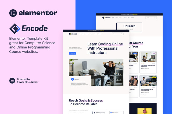 Encode – Online Programming & Computer Science Course Elementor Template Kit
