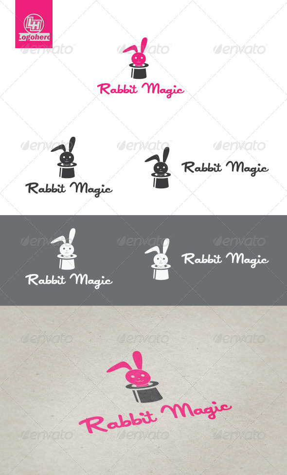 Rabbit Magic Logo Template - Animals Logo Templates