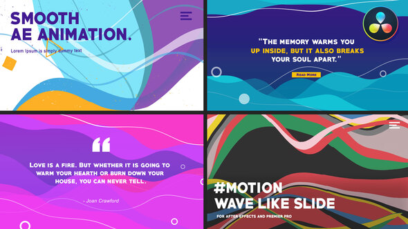 Wave-like Slides: Quote titles [DaVinci Resolve]