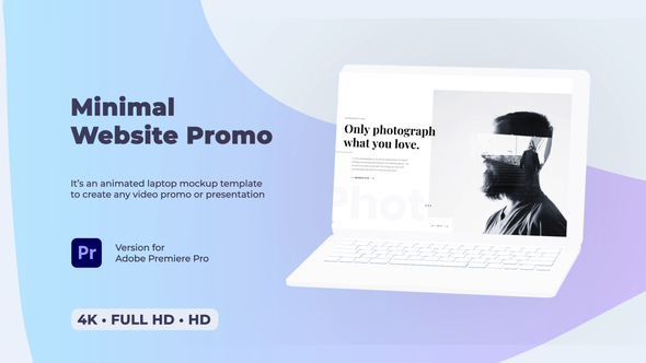Minimal Website Promo - Laptop Mockup