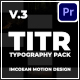TITR | Dynamic Typography Pack | Premiere Pro - VideoHive Item for Sale