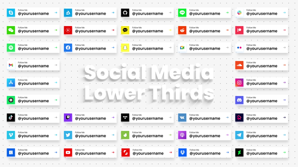 Social Media Lower Thirds Pack | MOGRT