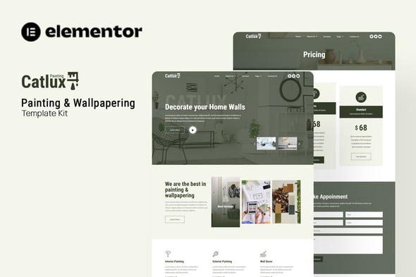 Catlux - Painting & Wallpapering Elementor Template Kit