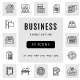 Business Unique Outline Icons