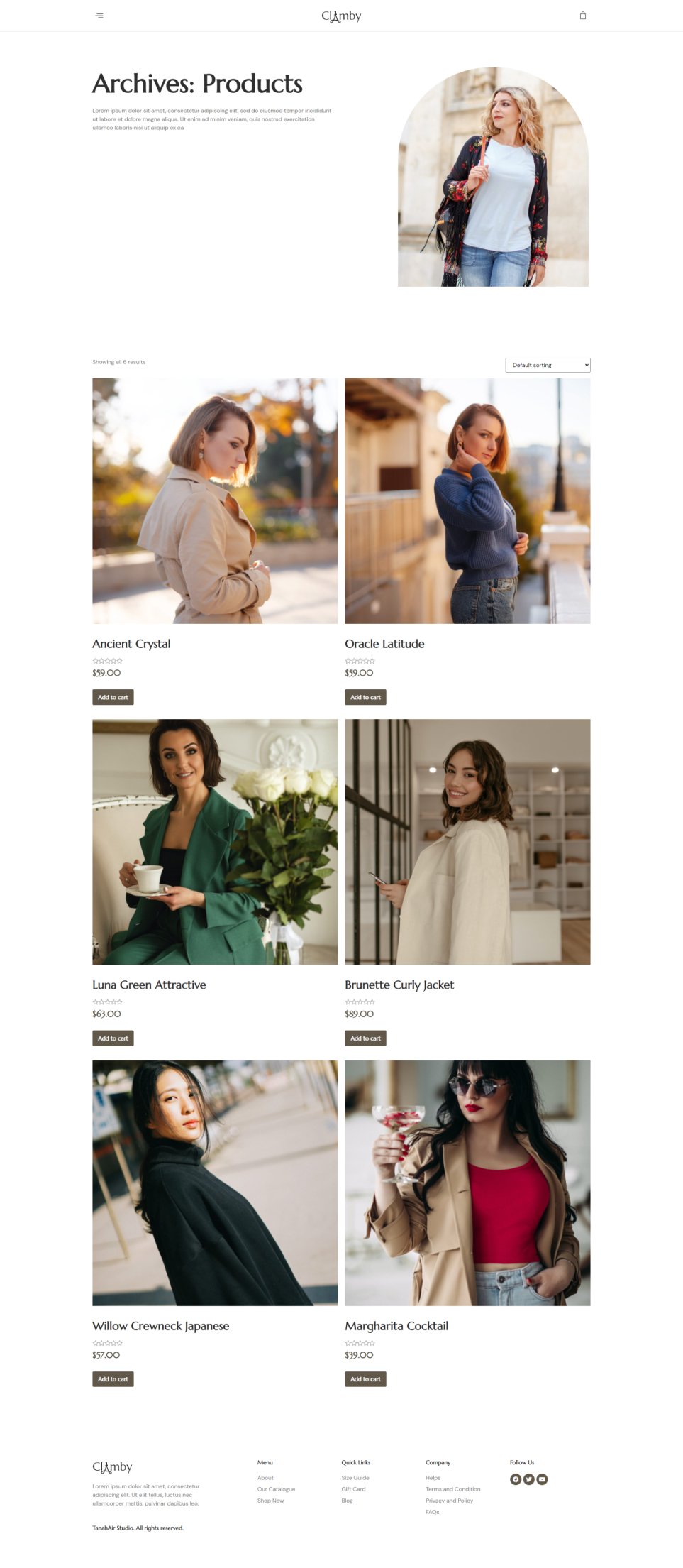 Clamby - Fashion Ecommerce Elementor Pro Template Kit by kreativspace