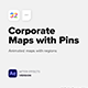 Corporate Maps With Pins - VideoHive Item for Sale
