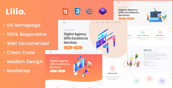 Lilia - Creative Digital Agency Template