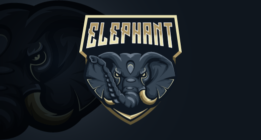 Elephant mascot logo
