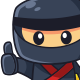 Personagem De Desenho Animado Ninja Em Várias Poses Ilustração do Vetor -  Ilustração de cultura, ataque: 245916964