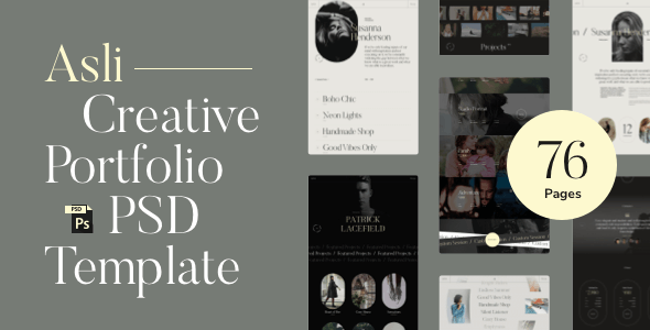 Asli – Creative Portfolio PSD Template