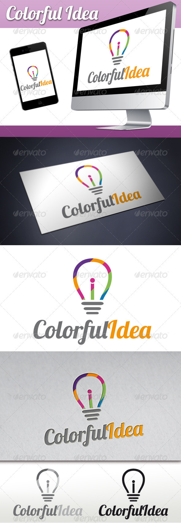 Colorful Idea Logo - Objects Logo Templates