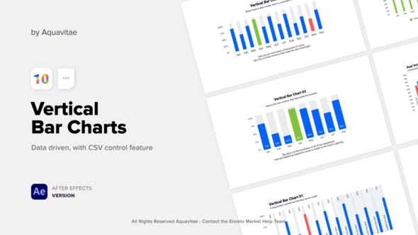 CSV Driven Corporate Vertical Bar Charts Infographics template preview