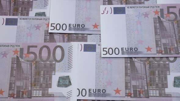 500 Euro Banknotes On The Table