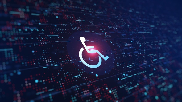 Wheelchair Icon Digital Background alt