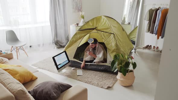 Man Travelling At Home alt