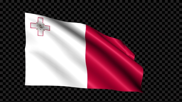 Malta Flag Blowing In The Wind alt