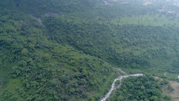 Water Ranges Between The Beautiful Hills Of Himalayas