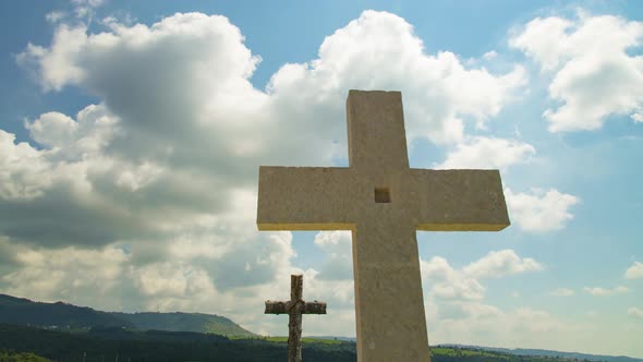 Clouds Churning Over Crosses alt