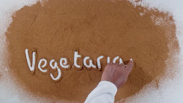Hand Writes On Curry Vegetarian