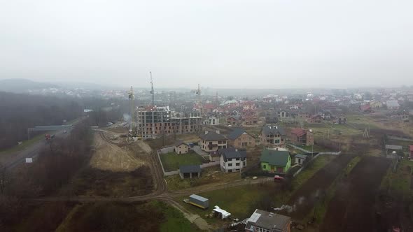 Crane Tower Working View From the Quadcopter