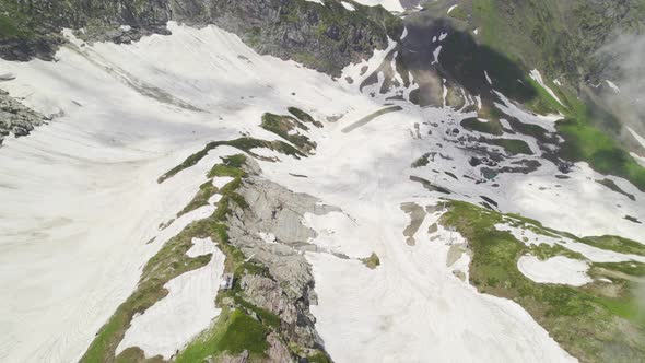 Aerial Shot of Alps Mountains