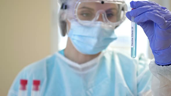 Expert Works Covid 19 Coronavirus Vaccine Clean Laboratory Protective Suit Gloves Goggles Mask alt