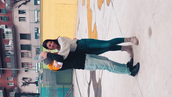 coordination, elasticity - man learns to coordinate the movements of the dance