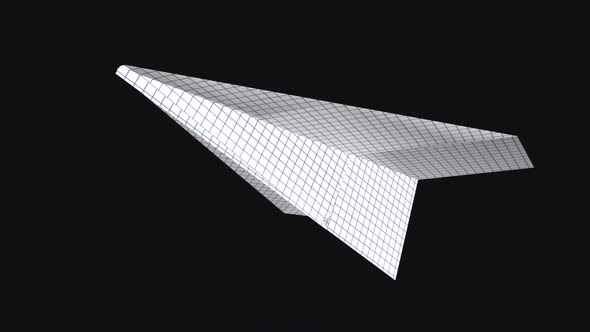 Paper Plane - Grid Page - Flying Loop - Side Angle View - II