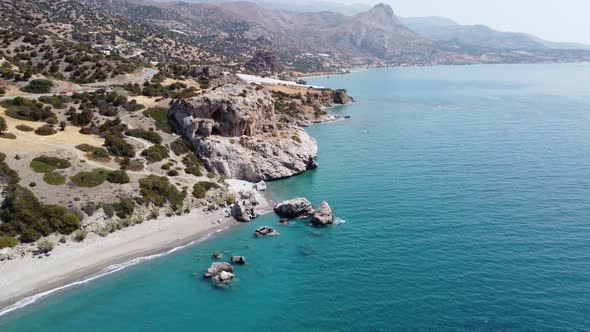 Beautiful Greek Seascape at Sunny Day