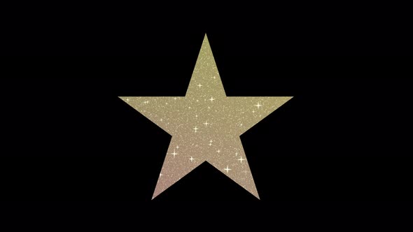 Star gold colors glitter background with sparkling texture. 4K video animation of twinkling lights alt