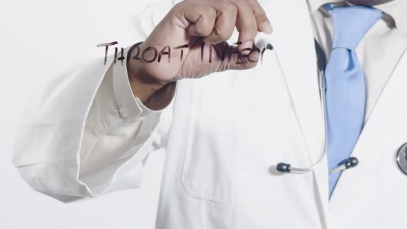 Indian Doctor Writes Throat Infection