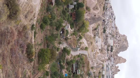Vertical Video Cappadocia Landscape Aerial View alt
