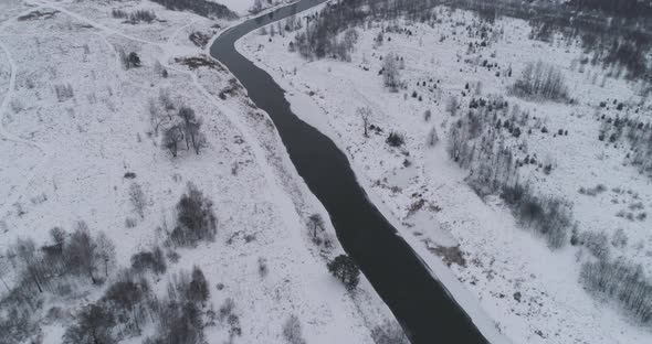 Winter River Landscape alt