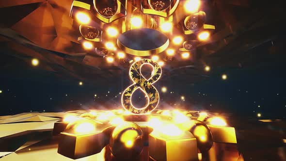 Gold Ornament Countdown Pack 4k