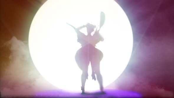 Silhouette  Butterfly Woman Dancer Go Go Dance alt