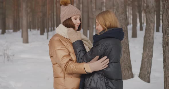 Girls are kissing LGBT Gay Lesbian Bisexual Transgender Lesbian concept Love alt