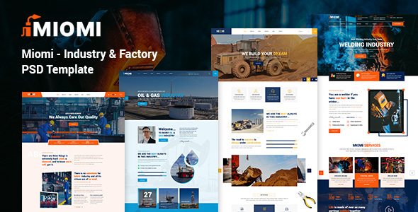 Miomi-Industrial & Factory PSD Template