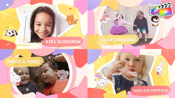 Cartoon Kids Slideshow | FCPX