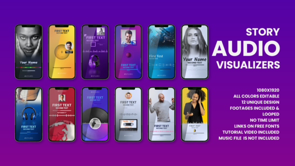 Story Audio Visualizers Elements template preview