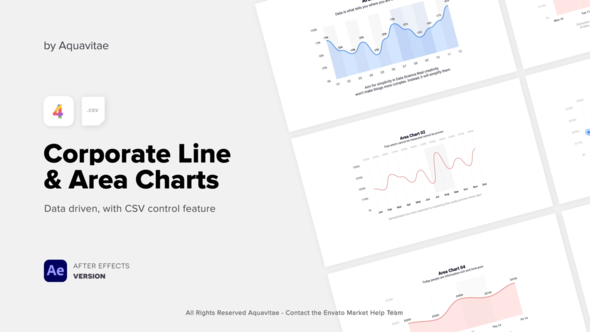 CSV Driven Corporate Area & Line Charts Infographics template preview