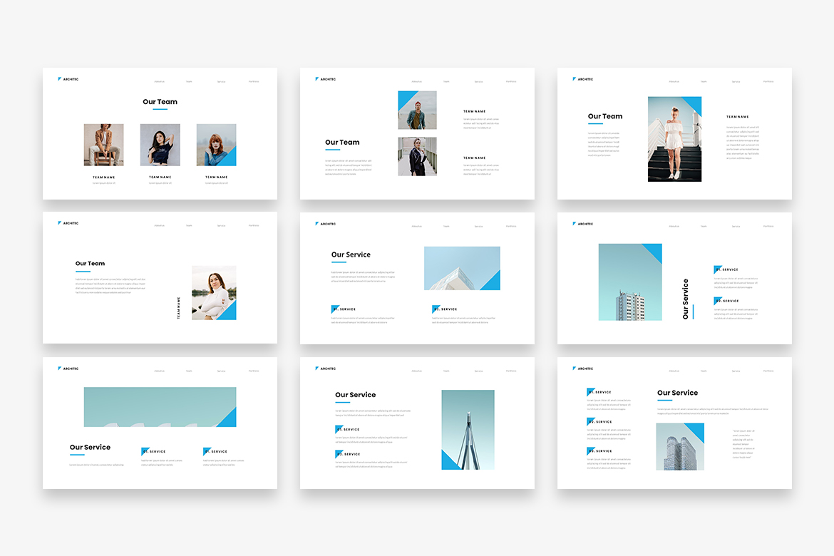 Architec- Architecture PowerPoint Template, Presentation Templates