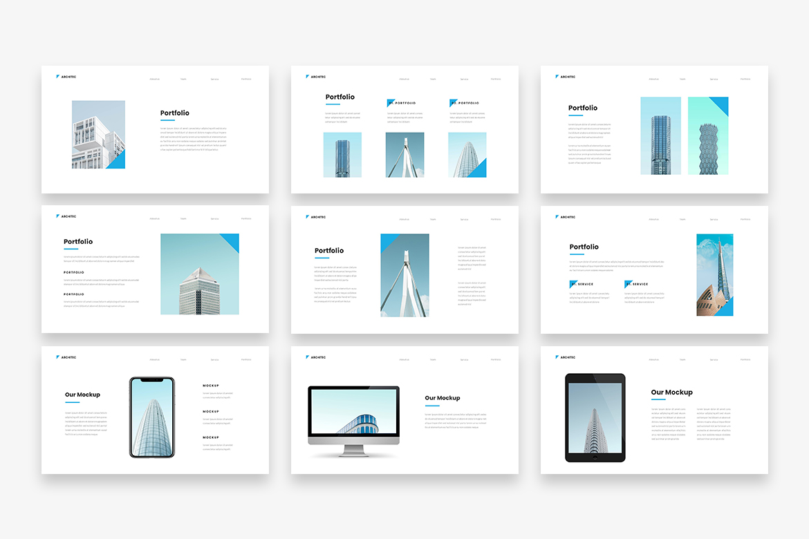 Architec- Architecture Powerpoint Template, Presentation Templates