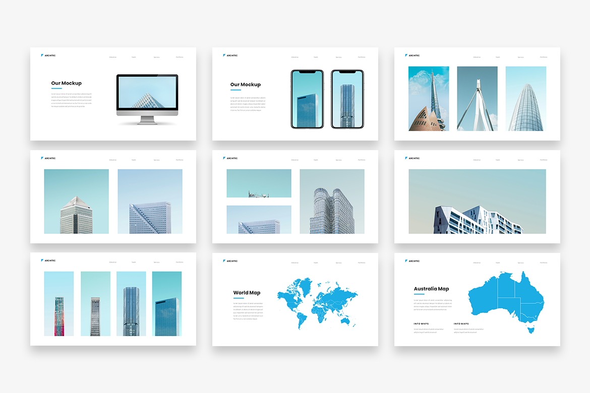 Architec- Architecture PowerPoint Template, Presentation Templates