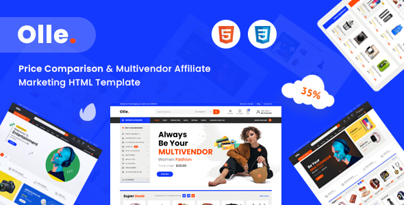 Exceptional Olle - Multivendor eCommerce HTML5 Template