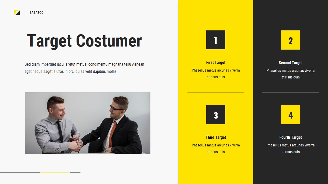 Babatoc - Creative Black Yellow Company Profile Powerpoint Presentation ...